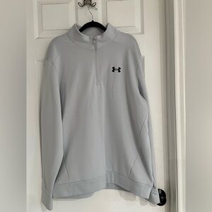 Under Armour Men's Light Gray 1/4 Zip-Up Fleece